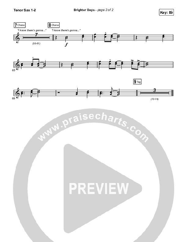 Brighter Days Tenor Sax 1/2 (Blessing Offor)