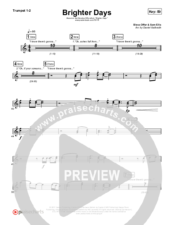 Lyrics Brighter Days Blessing Offor Brighter Days Trumpet Sheet Music PDF (Blessing Offor) - PraiseCharts