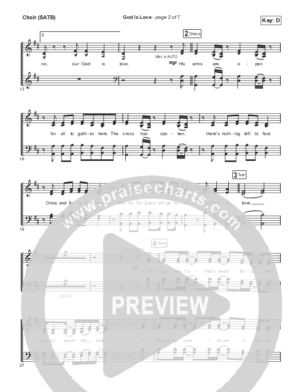 God Is Love (Live) Choir Sheet (SATB) (North Point Worship)