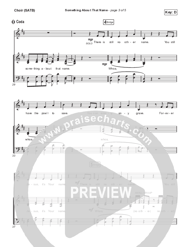 Something About That Name Choir Sheet (SATB) (Anne Wilson)