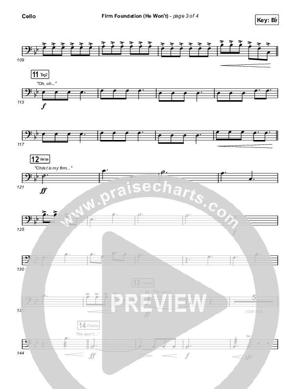 Firm Foundation (He Won't) (Live) Cello (The Belonging Co / Cody Carnes)