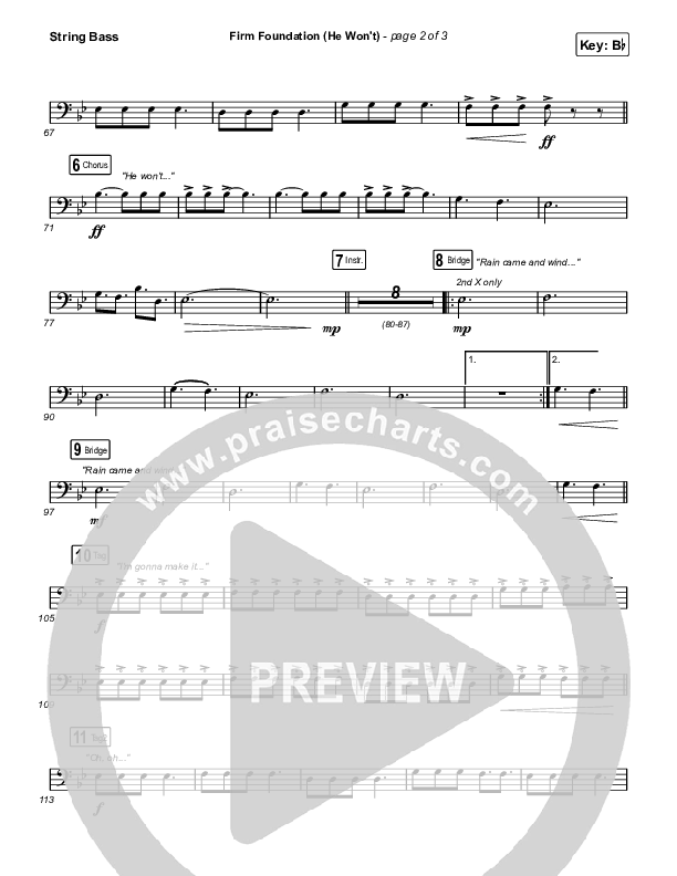 Firm Foundation (He Won't) (Live) Double Bass (The Belonging Co / Cody Carnes)