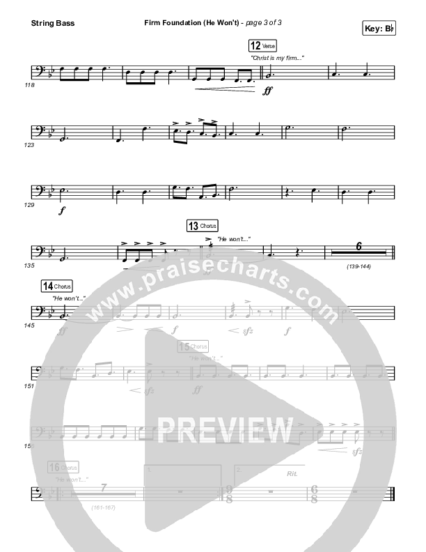 Firm Foundation (He Won't) (Live) Double Bass (The Belonging Co / Cody Carnes)