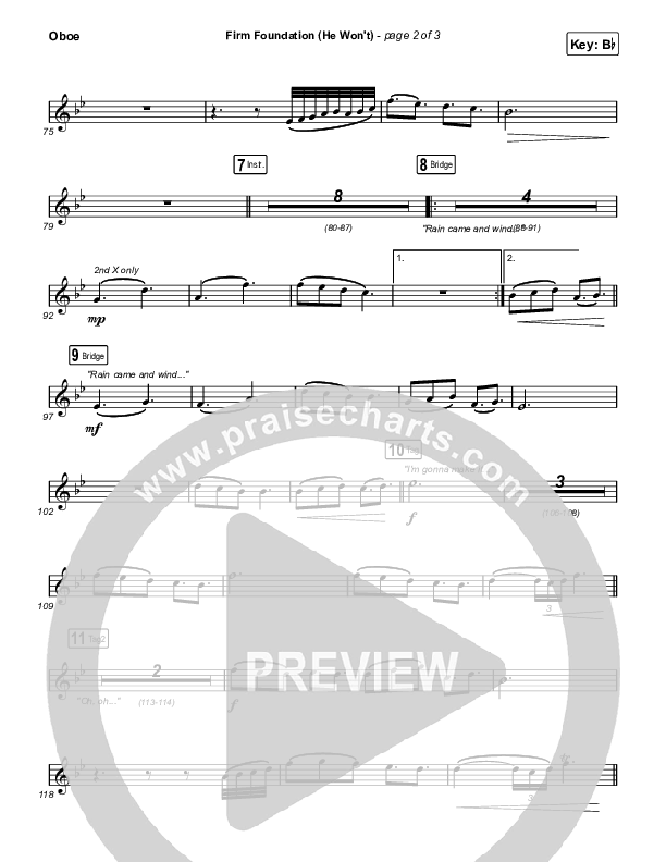 Firm Foundation (He Won't) (Live) Oboe (The Belonging Co / Cody Carnes)