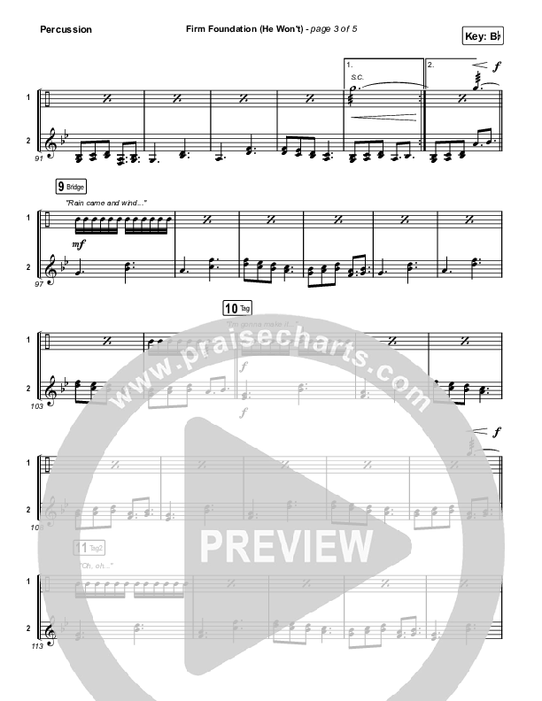 Firm Foundation (He Won't) (Live) Percussion (The Belonging Co / Cody Carnes)