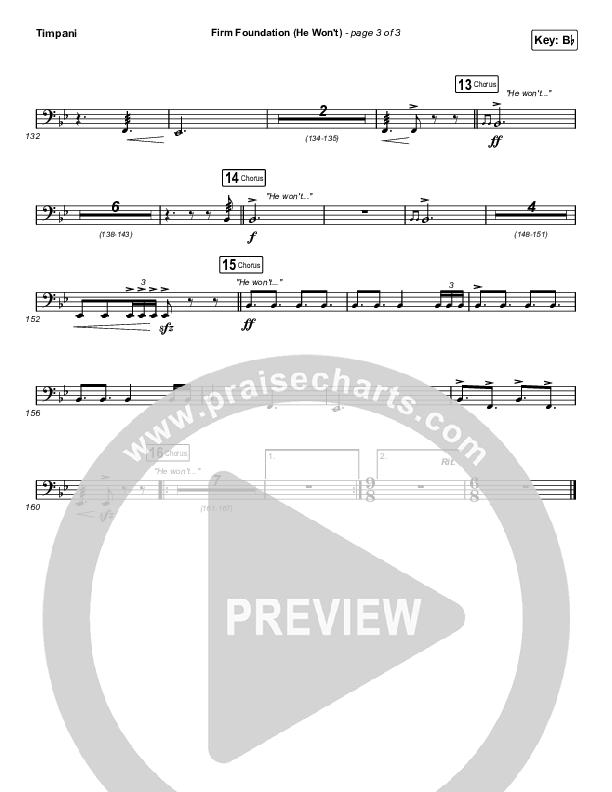 Firm Foundation (He Won't) (Live) Timpani (The Belonging Co / Cody Carnes)