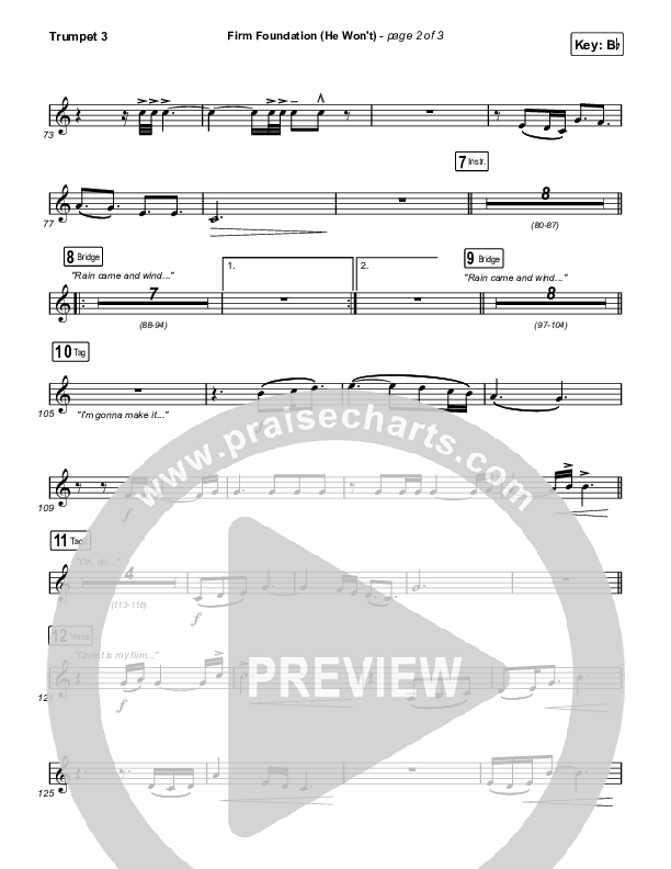 Firm Foundation (He Won't) (Live) Trumpet 3 (The Belonging Co / Cody Carnes)