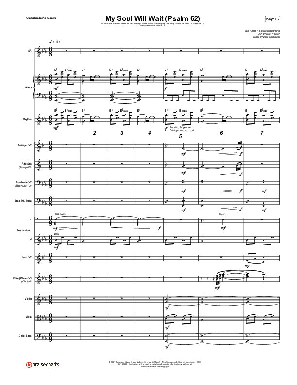 My Soul Will Wait (Psalm 62) (Choral Anthem SATB) Conductor's Score (Sovereign Grace / Arr. Erik Foster)