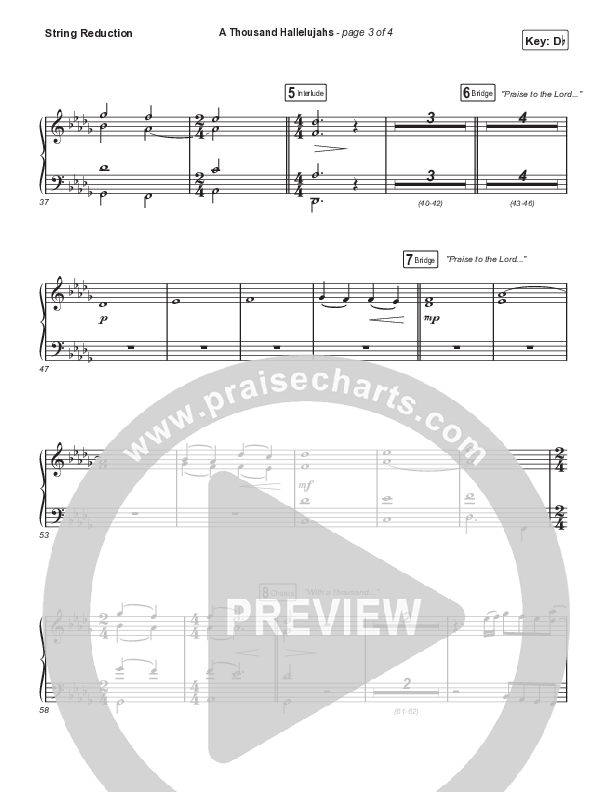 A Thousand Hallelujahs (Choral Anthem SATB) String Reduction (Signature Sessions / Arr. Mason Brown)
