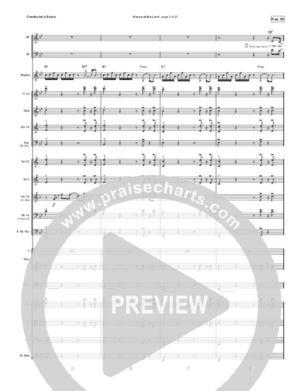 House Of The Lord (Choral Anthem SATB) Conductor's Score (Signature Sessions / Arr. Mason Brown)