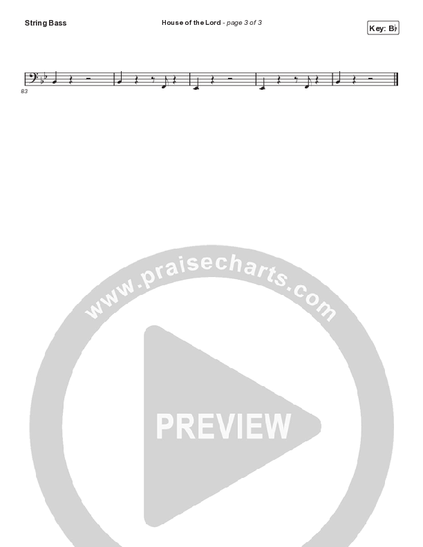 House Of The Lord (Choral Anthem SATB) String Bass (Signature Sessions / Arr. Mason Brown)