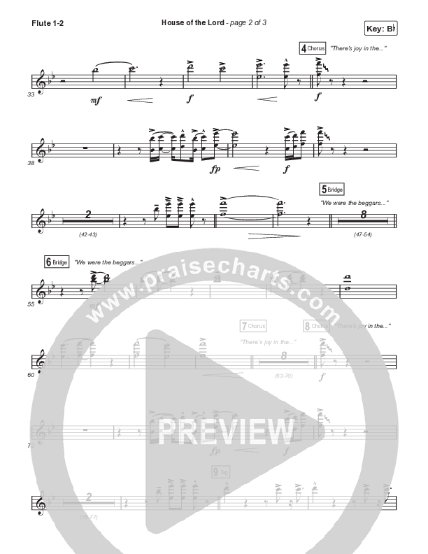 House Of The Lord (Choral Anthem SATB) Flute 1,2 (Signature Sessions / Arr. Mason Brown)