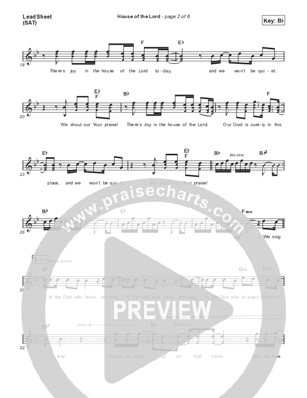 House Of The Lord (Choral Anthem SATB) Lead Sheet (SAT) (Signature Sessions / Arr. Mason Brown)