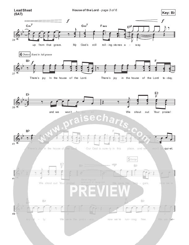 House Of The Lord (Choral Anthem SATB) Lead Sheet (SAT) (Signature Sessions / Arr. Mason Brown)