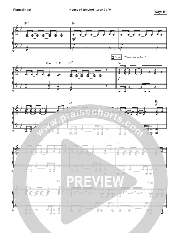 House Of The Lord (Choral Anthem SATB) Piano Sheet (Signature Sessions / Arr. Mason Brown)