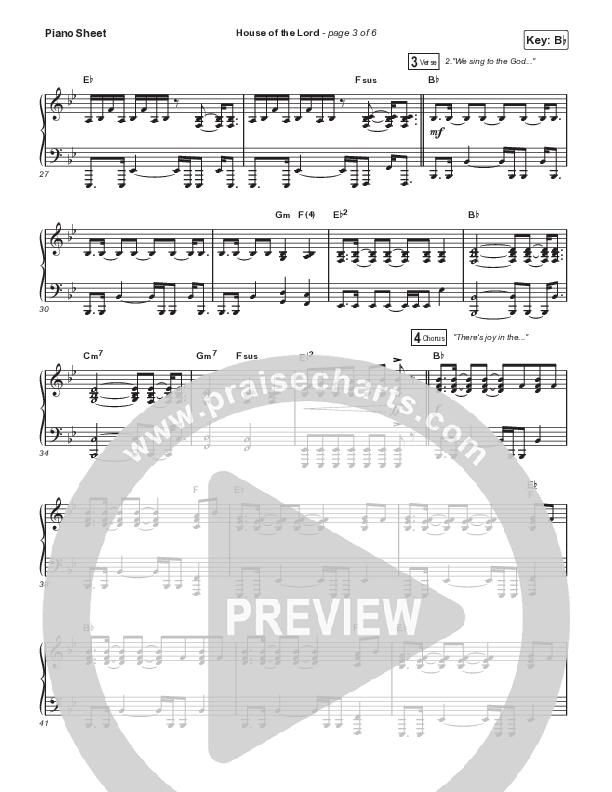 House Of The Lord (Choral Anthem SATB) Piano Sheet (Signature Sessions / Arr. Mason Brown)