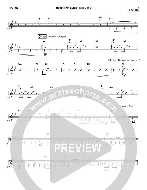 House Of The Lord (Choral Anthem SATB) Rhythm Pack (Signature Sessions / Arr. Mason Brown)