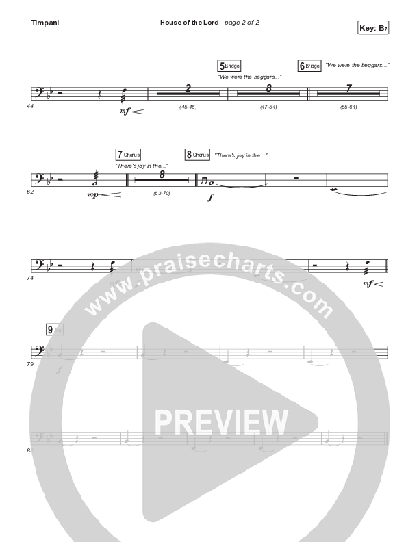 House Of The Lord (Choral Anthem SATB) Timpani (Signature Sessions / Arr. Mason Brown)