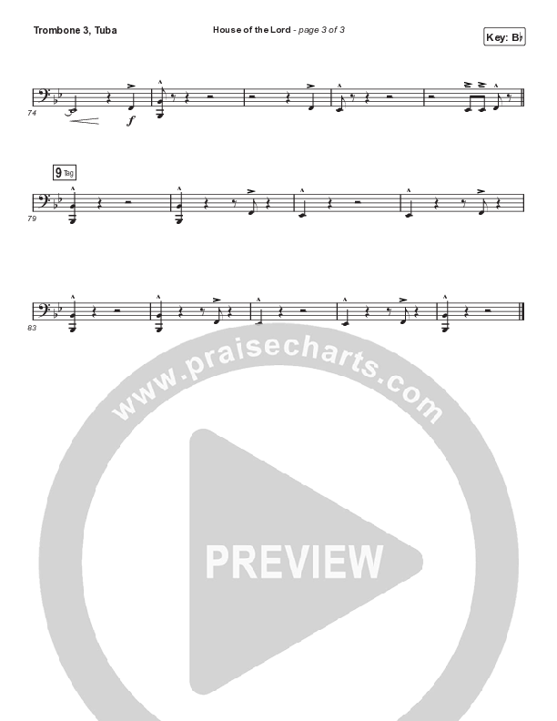 House Of The Lord (Choral Anthem SATB) Trombone 3/Tuba (Signature Sessions / Arr. Mason Brown)
