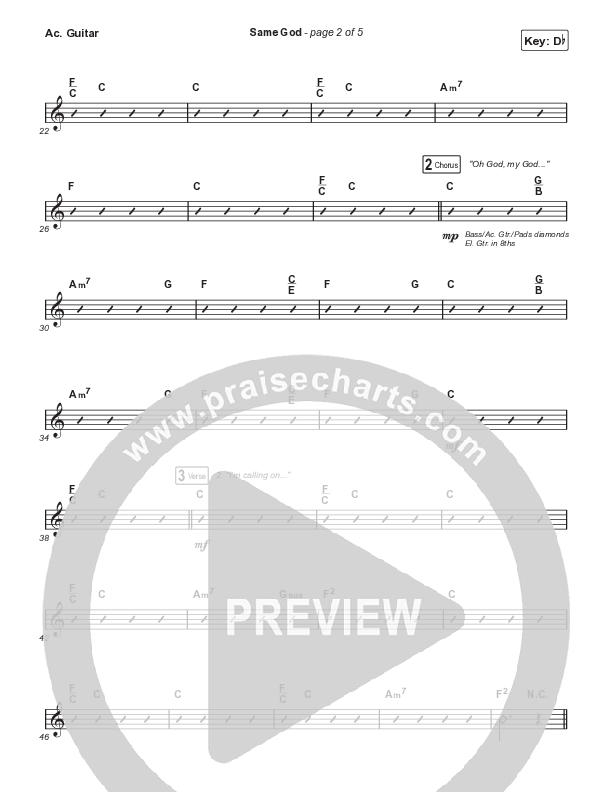 Same God (Choral Anthem SATB) Acoustic Guitar (Signature Sessions / Arr. Mason Brown)