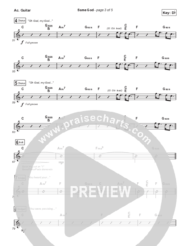 Same God (Choral Anthem SATB) Acoustic Guitar (Signature Sessions / Arr. Mason Brown)