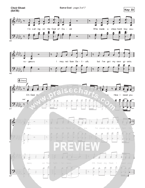 Same God (Choral Anthem SATB) Choir Vocals (Anthem SATB) (Signature Sessions / Arr. Mason Brown)