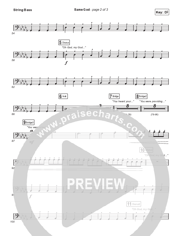 Same God (Choral Anthem SATB) String Bass (Signature Sessions / Arr. Mason Brown)