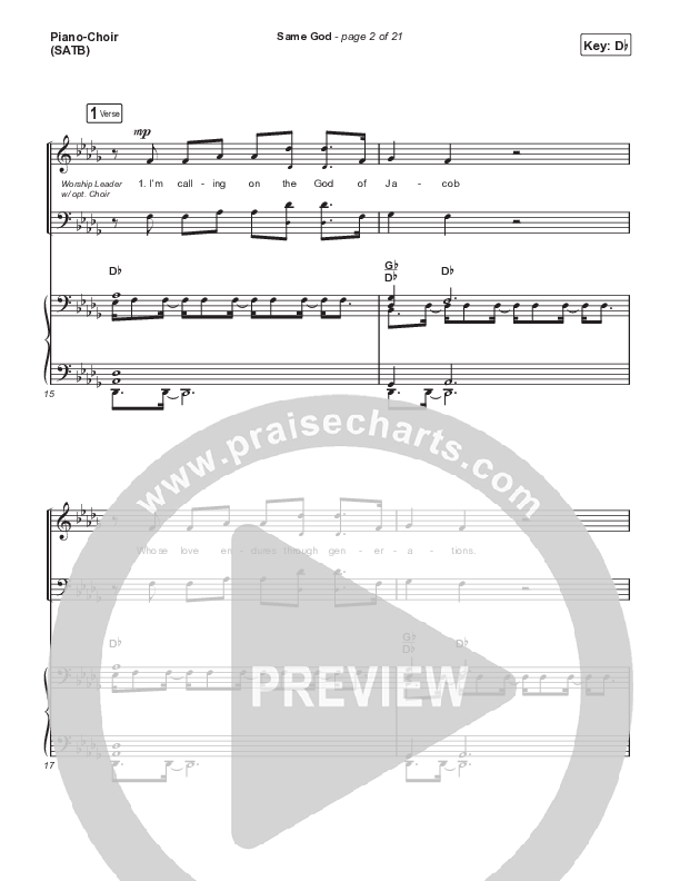 Same God (Choral Anthem SATB) Piano/Choir (SATB) (Signature Sessions / Arr. Mason Brown)