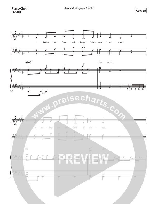 Same God (Choral Anthem SATB) Piano/Choir (SATB) (Signature Sessions / Arr. Mason Brown)