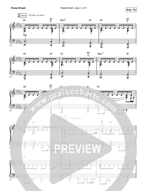 Same God (Choral Anthem SATB) Piano Sheet (Signature Sessions / Arr. Mason Brown)