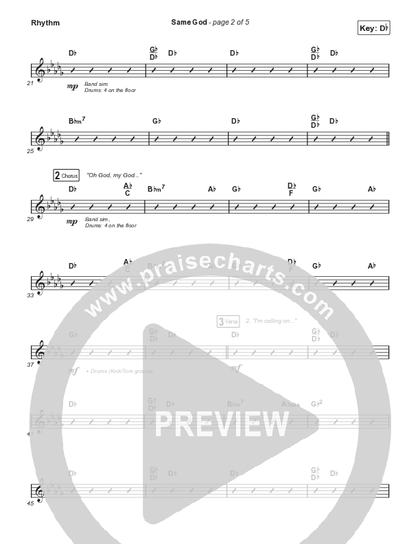 Same God (Choral Anthem SATB) Rhythm Pack (Signature Sessions / Arr. Mason Brown)