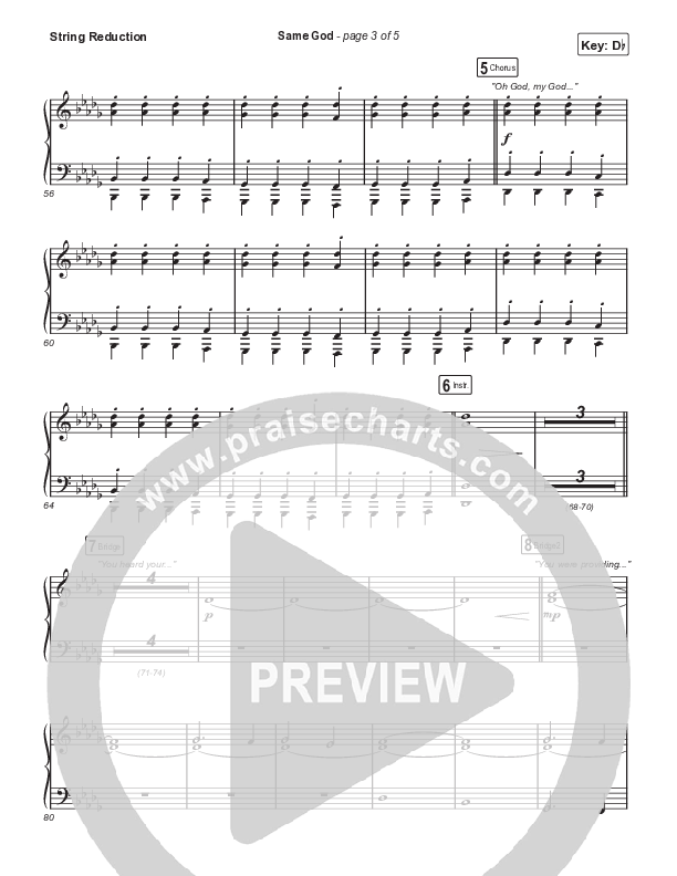 Same God (Choral Anthem SATB) String Reduction (Signature Sessions / Arr. Mason Brown)