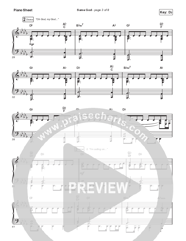 Same God (Choral Anthem SATB) Piano Sheet (Signature Sessions / Arr. Mason Brown)