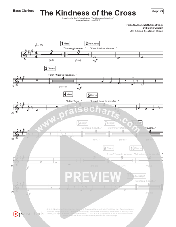 The Kindness Of The Cross Bass Clarinet (Travis Cottrell)