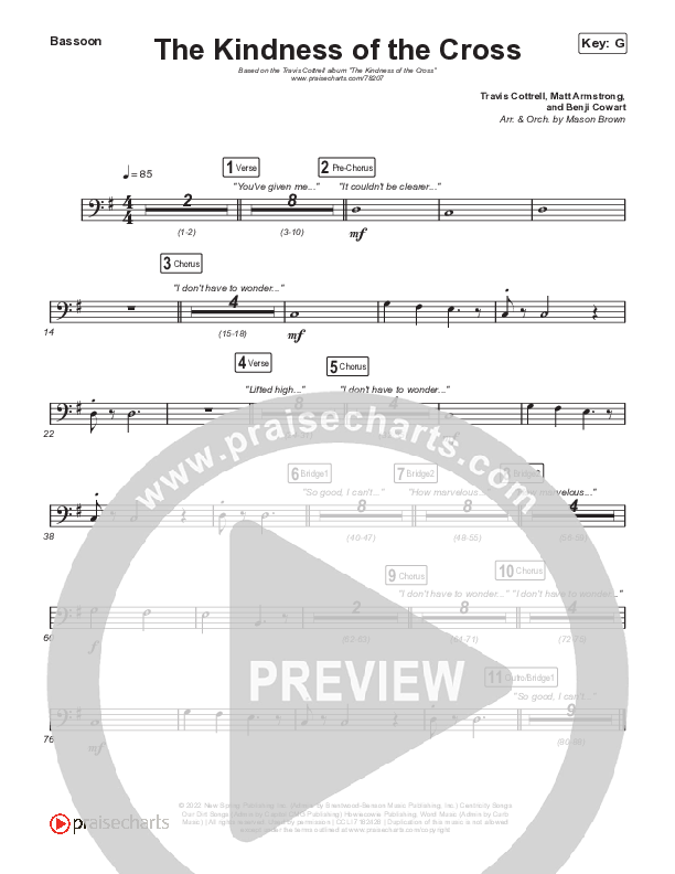 The Kindness Of The Cross Bassoon (Travis Cottrell)