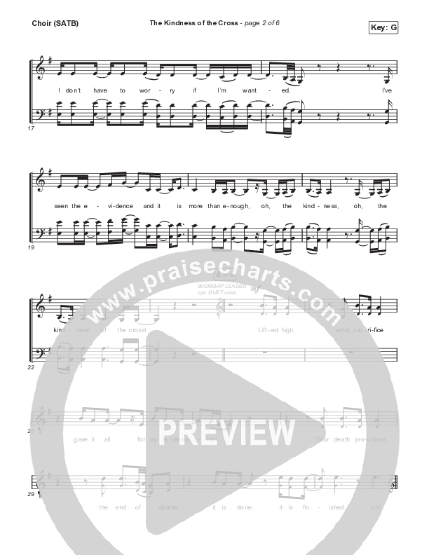 The Kindness Of The Cross Vocal Sheet (SATB) (Travis Cottrell)