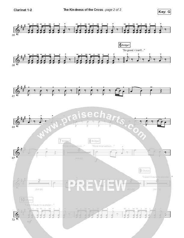 The Kindness Of The Cross Clarinet 1/2 (Travis Cottrell)