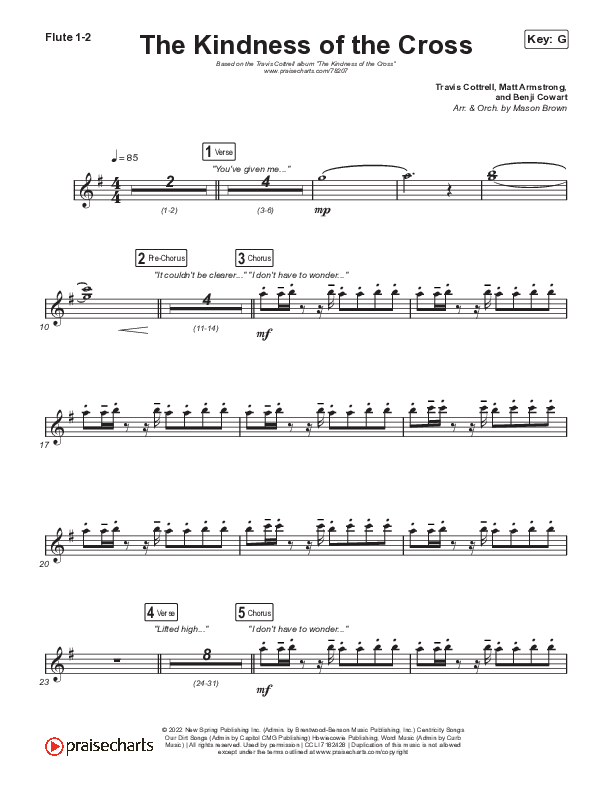 The Kindness Of The Cross Flute 1/2 (Travis Cottrell)