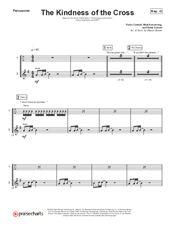 The Kindness Of The Cross Percussion (Travis Cottrell)