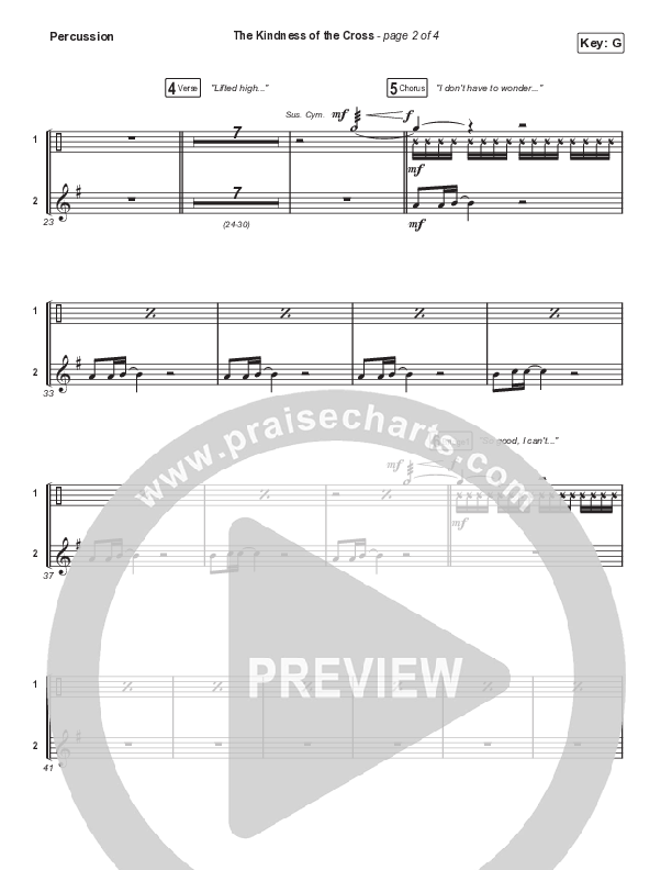 The Kindness Of The Cross Percussion (Travis Cottrell)