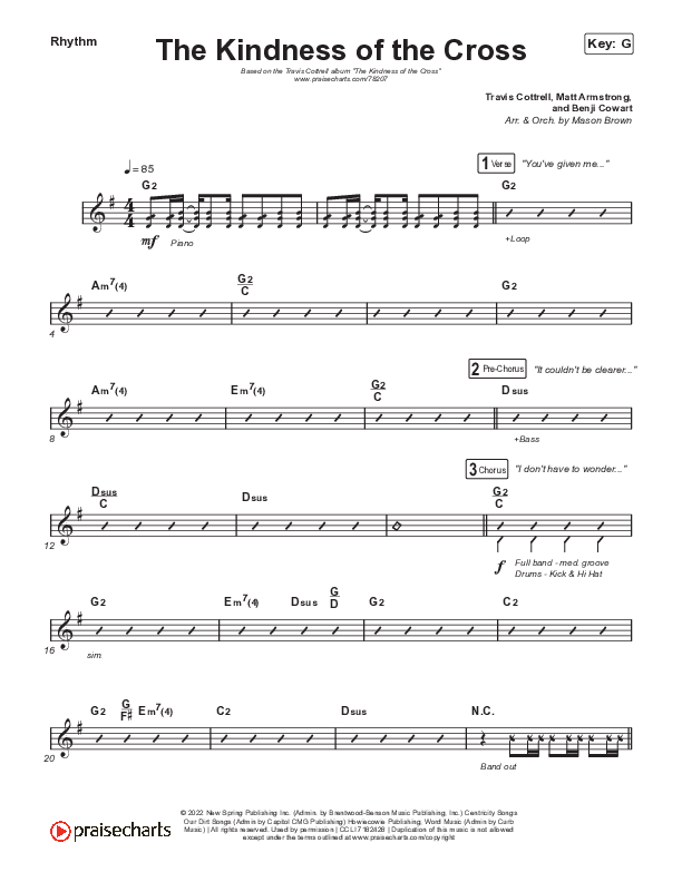 The Kindness Of The Cross Rhythm Pack (Travis Cottrell)