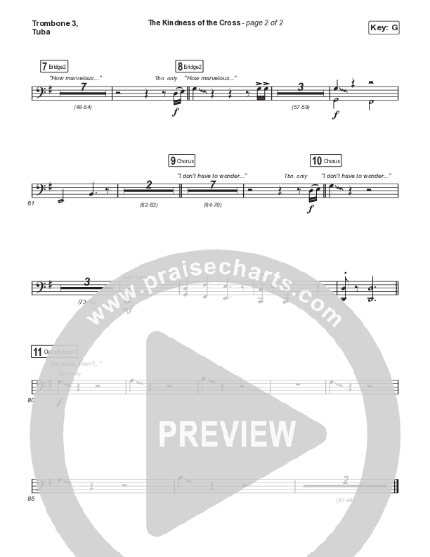 The Kindness Of The Cross Trombone 3/Tuba (Travis Cottrell)