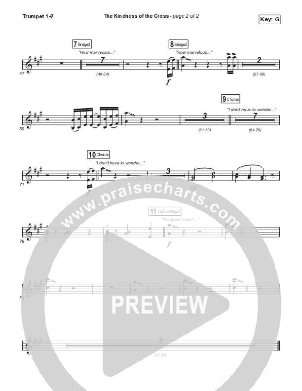 The Kindness Of The Cross Trumpet 1,2 (Travis Cottrell)