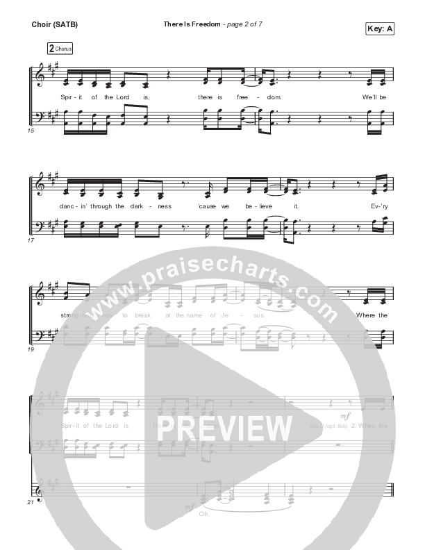 There Is Freedom Choir Sheet (SATB) (Josh Baldwin)