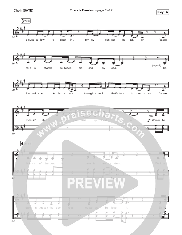 There Is Freedom Choir Sheet (SATB) (Josh Baldwin)