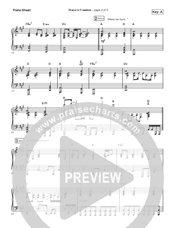 There Is Freedom Piano Sheet (Josh Baldwin)