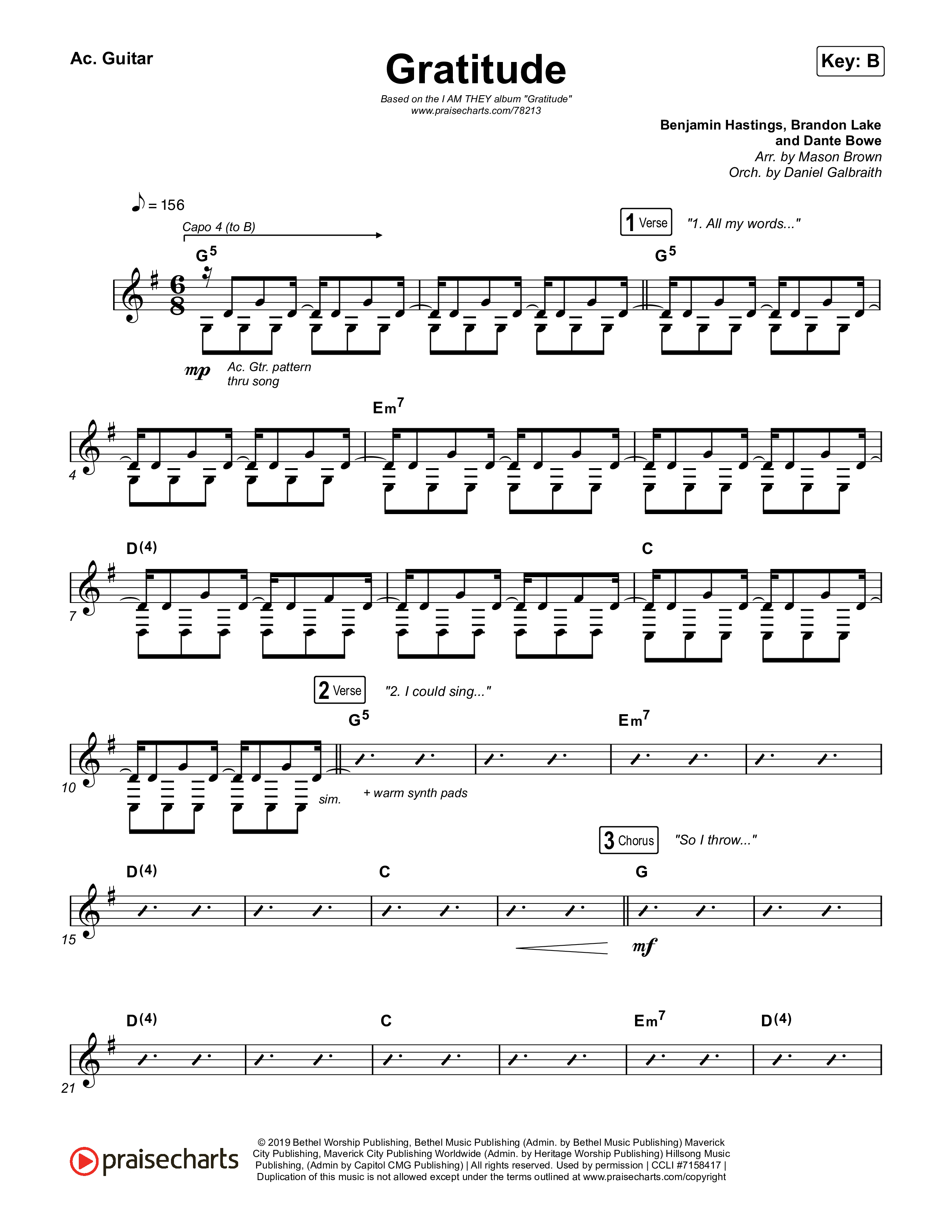 Gratitude Acoustic Guitar (I Am They / Cheyenne Mitchell)