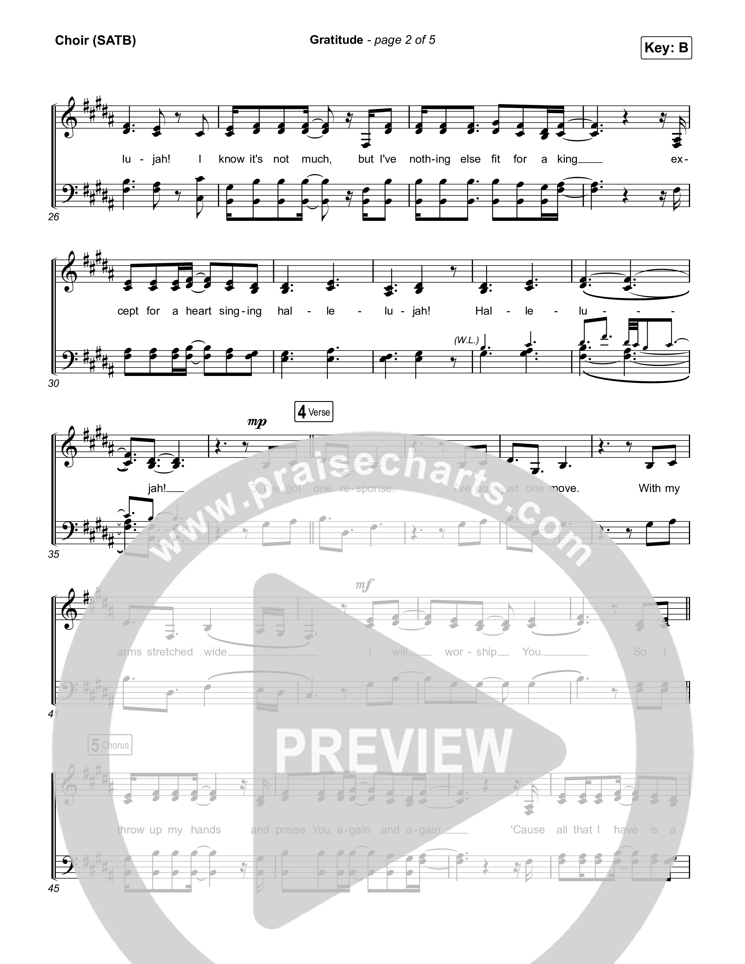 Gratitude Choir Sheet (SATB) (I Am They / Cheyenne Mitchell)