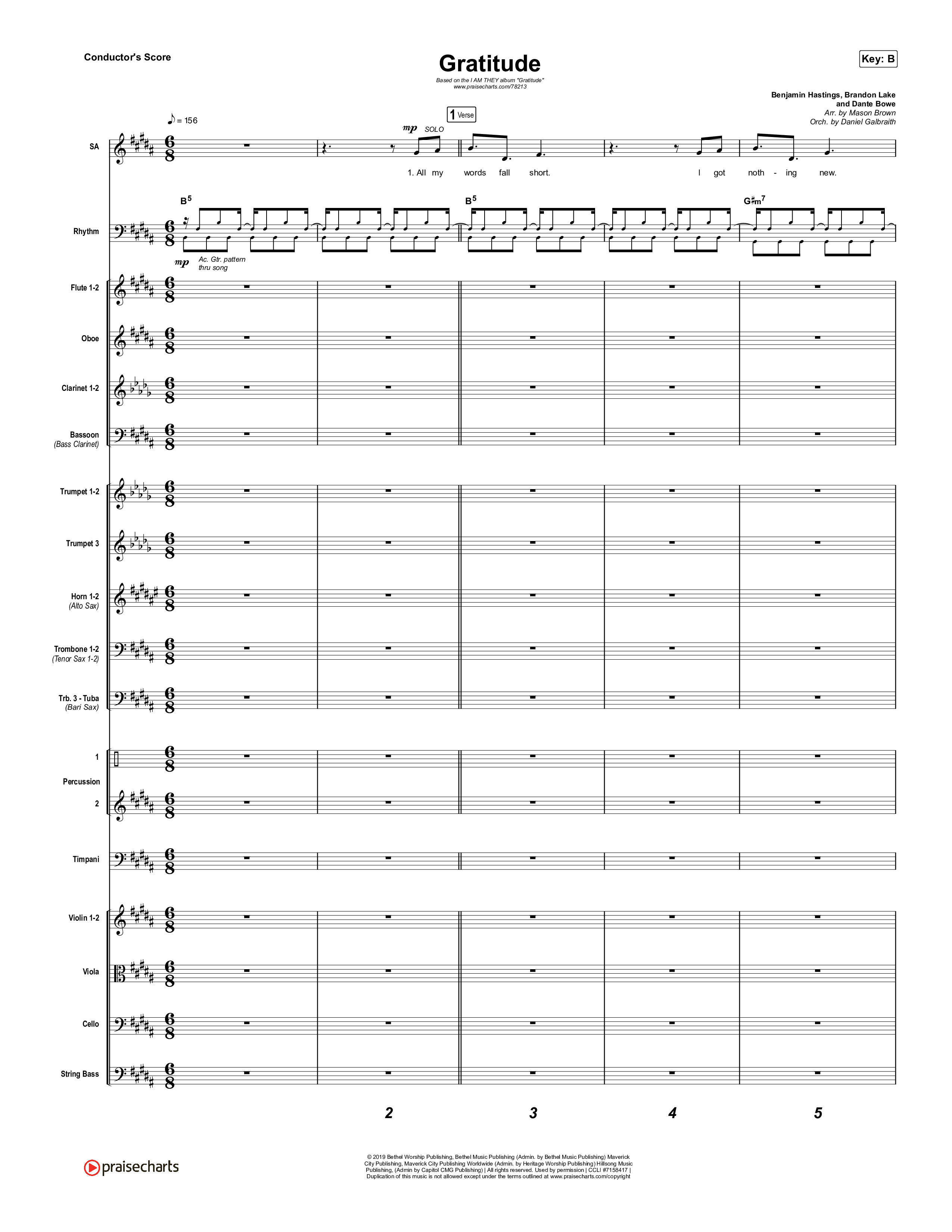 Gratitude Conductor's Score (I Am They / Cheyenne Mitchell)