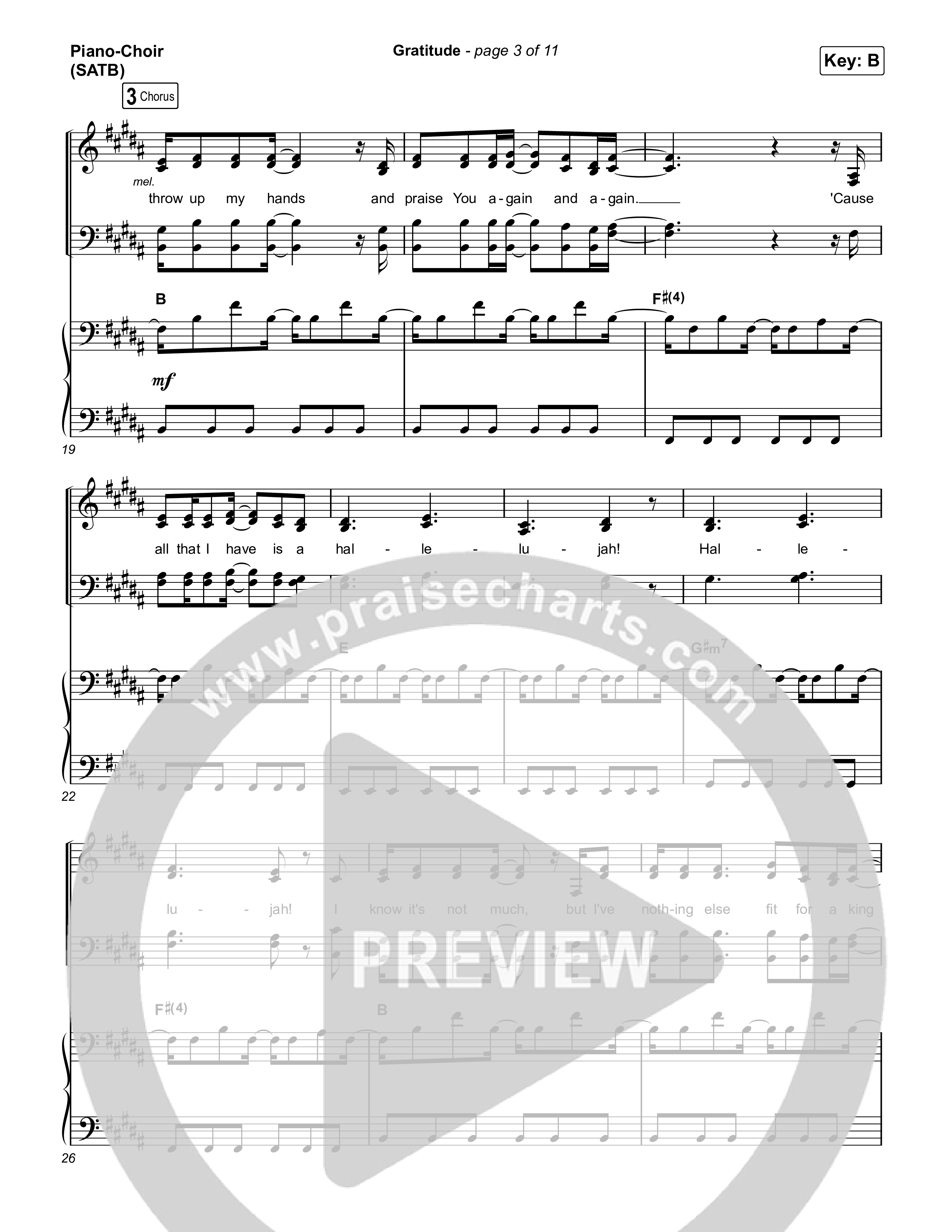 Gratitude Piano/Vocal (SATB) (I Am They / Cheyenne Mitchell)